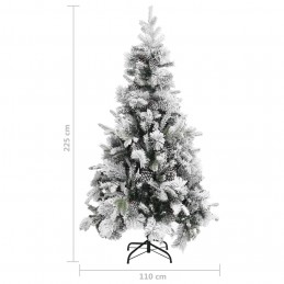 Acquista Albero di Natale con Neve Floccata e Pigne 225 cm PVC e PE con riferimento GHV-340532 della ditta 