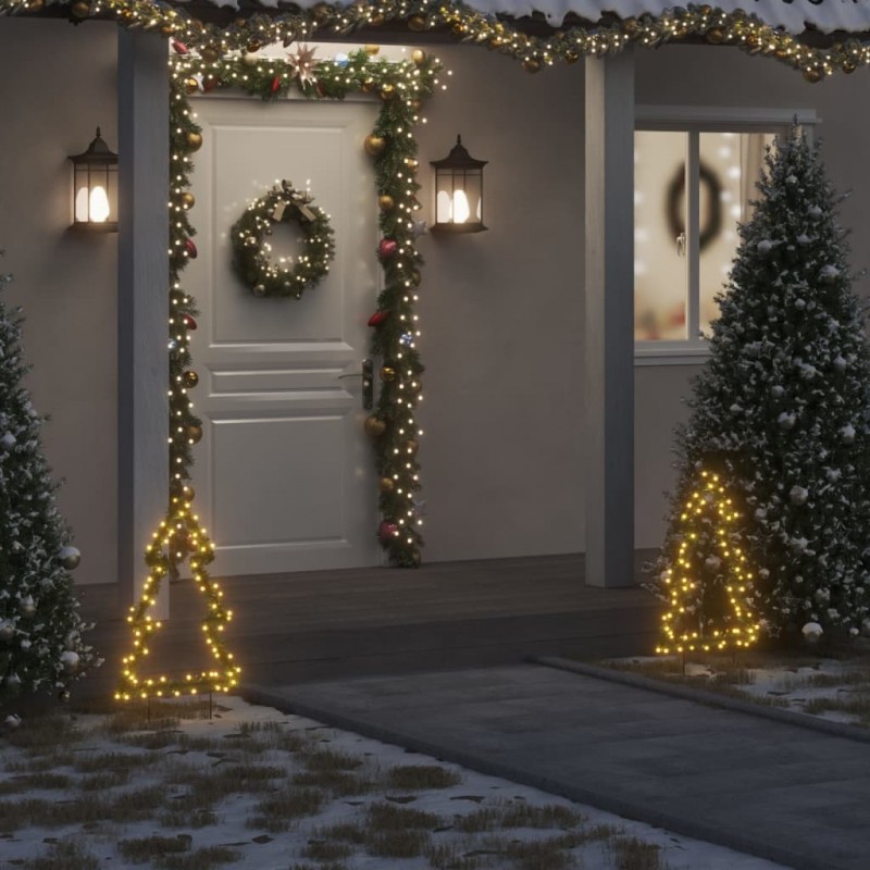 Acquista Decorazione Luminosa Natalizia con Picchetti Albero 80LED 60cm con riferimento GHV-357728 della ditta 