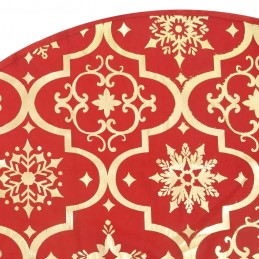 Acquista Gonna Albero Natale Raffinata con Calza Rosso Tessuto 90 cm con riferimento GHV-330275 della ditta 