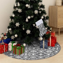 Acquista Gonna Albero Natale Raffinata con Calza Grigia Tessuto 122 cm con riferimento GHV-330282 della ditta 