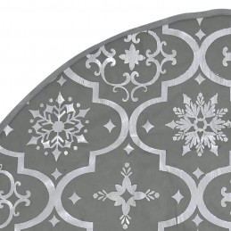 Acquista Gonna Albero Natale Raffinata con Calza Grigia Tessuto 122 cm con riferimento GHV-330282 della ditta 