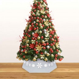 Acquista Gonna per Albero di Natale Argento e Bianco Ø68x25 cm con riferimento GHV-331305 della ditta 
