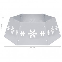 Acquista Gonna per Albero di Natale Argento e Bianco Ø68x25 cm con riferimento GHV-331305 della ditta 