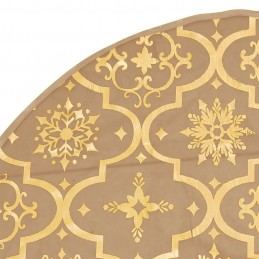 Acquista Gonna Albero Natale Raffinata con Calza Giallo Tessuto 150 cm con riferimento GHV-330292 della ditta 