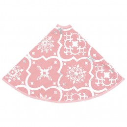 Acquista Gonna Albero Natale Raffinata con Calza Rosa Tessuto 90 cm con riferimento GHV-330284 della ditta 
