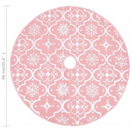 Acquista Gonna Albero Natale Raffinata con Calza Rosa Tessuto 90 cm con riferimento GHV-330284 della ditta 
