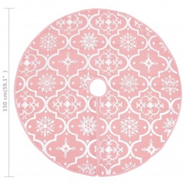 Acquista Gonna Albero Natale Raffinata con Calza Rosa Tessuto 150 cm con riferimento GHV-330286 della ditta 