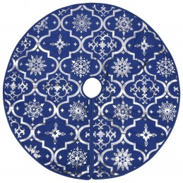 Acquista Gonna Albero Natale Raffinata con Calza Blu in Tessuto 90 cm con riferimento GHV-330278 della ditta 
