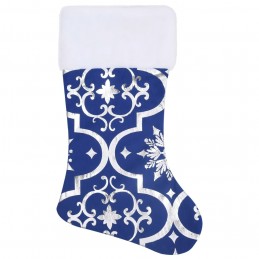 Acquista Gonna Albero Natale Raffinata con Calza Blu in Tessuto 90 cm con riferimento GHV-330278 della ditta 