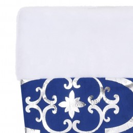 Acquista Gonna Albero Natale Raffinata con Calza Blu in Tessuto 90 cm con riferimento GHV-330278 della ditta 