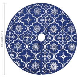 Acquista Gonna Albero Natale Raffinata con Calza Blu in Tessuto 90 cm con riferimento GHV-330278 della ditta 