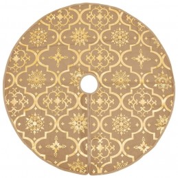 Acquista Gonna Albero Natale Raffinata con Calza Giallo Tessuto 122 cm con riferimento GHV-330291 della ditta 