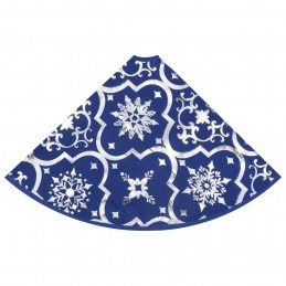 Acquista Gonna Albero Natale Raffinata con Calza Blu Tessuto 122 cm con riferimento GHV-330279 della ditta 