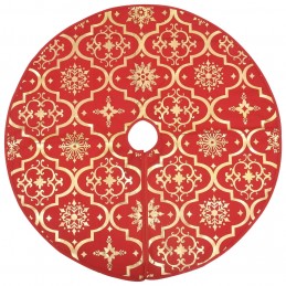 Acquista Gonna Albero Natale Raffinata con Calza Rossa Tessuto 122 cm con riferimento GHV-330276 della ditta 