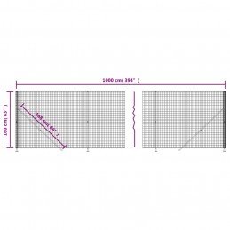 Acquista Recinzione Metallica con Flangia Verde 1,6x10 m con riferimento GHV-154148 della ditta 