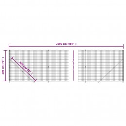 Acquista Recinzione Metallica con Flangia Verde 2x25 m con riferimento GHV-154174 della ditta 