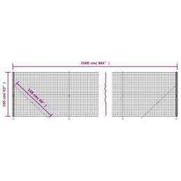 Acquista Recinzione Metallica con Flangia Antracite 1,6x25 m con riferimento GHV-154300 della ditta 