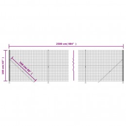 Acquista Recinzione Metallica con Flangia Antracite 1,6x25 m con riferimento GHV-154316 della ditta 