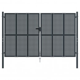 Acquista Cancello Giardino Antracite 300x225 cm in Acciaio con riferimento GHV-154569 della ditta 