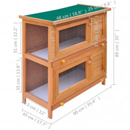 Acquista Conigliera all'Aperto Gabbia Piccoli Animali 4 Porte Legno con riferimento GHV-170159 della ditta 
