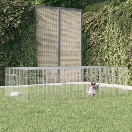 Acquista Conigliera con 2 Pannelli 220x110x55 cm Ferro Zincato con riferimento GHV-171563 della ditta 