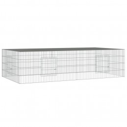 Acquista Conigliera con 2 Pannelli 220x110x55 cm Ferro Zincato con riferimento GHV-171563 della ditta 