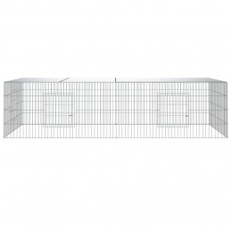 Acquista Conigliera con 2 Pannelli 220x110x55 cm Ferro Zincato con riferimento GHV-171563 della ditta 