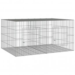Acquista Conigliera con 2 Pannelli 110x79x54 cm Ferro Zincato con riferimento GHV-171568 della ditta 
