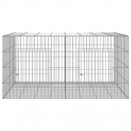 Acquista Conigliera con 2 Pannelli 110x79x54 cm Ferro Zincato con riferimento GHV-171568 della ditta 