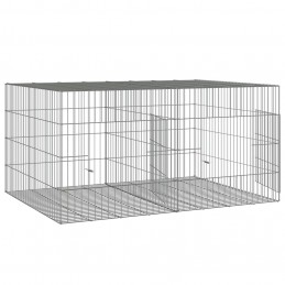 Acquista Conigliera con 2 Pannelli 110x79x54 cm Ferro Zincato con riferimento GHV-171568 della ditta 