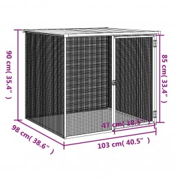 Acquista Gabbia Polli con Tetto Antracite 103x98x90 cm Acciaio Zincato con riferimento GHV-172337 della ditta 
