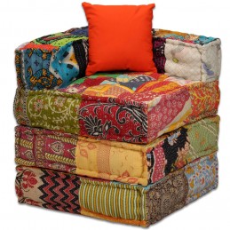 Acquista Pouf Modulare a 2 Posti in Tessuto Patchwork con riferimento GHV-244977 della ditta 