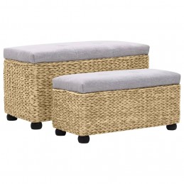 Acquista Set Panche 2 pz in Giunco Grigio con riferimento GHV-246107 della ditta 