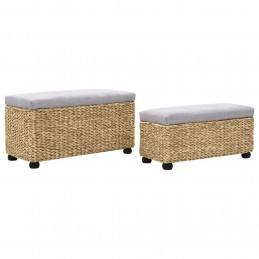 Acquista Set Panche 2 pz in Giunco Grigio con riferimento GHV-246107 della ditta 