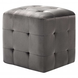 Acquista Comodini 2 pz Grigio 30x30x30 cm in Tessuto Vellutato con riferimento GHV-249017 della ditta 