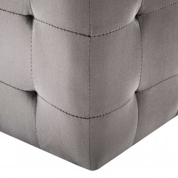 Acquista Comodini 2 pz Grigio 30x30x30 cm in Tessuto Vellutato con riferimento GHV-249017 della ditta 