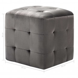 Acquista Comodini 2 pz Grigio 30x30x30 cm in Tessuto Vellutato con riferimento GHV-249017 della ditta 