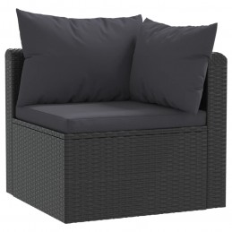 Acquista Set Divani da Giardino 4 pz con Cuscini in Polyrattan Nero con riferimento GHV-46558 della ditta 