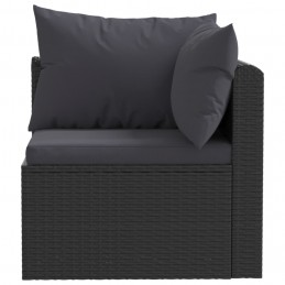 Acquista Set Divani da Giardino 4 pz con Cuscini in Polyrattan Nero con riferimento GHV-46558 della ditta 