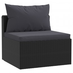 Acquista Set Divani da Giardino 4 pz con Cuscini in Polyrattan Nero con riferimento GHV-46558 della ditta 