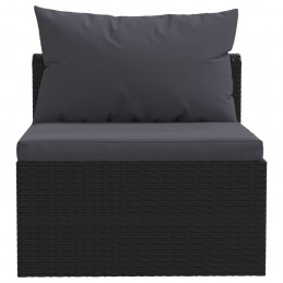 Acquista Set Divani da Giardino 4 pz con Cuscini in Polyrattan Nero con riferimento GHV-46558 della ditta 