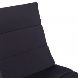Acquista Lettino Prendisole con Cuscino in Polyrattan Nero con riferimento GHV-46539 della ditta 