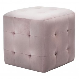 Acquista Comodini 2 pz Rosa 30x30x30 cm in Tessuto Vellutato con riferimento GHV-249020 della ditta 