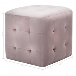 Acquista Comodini 2 pz Rosa 30x30x30 cm in Tessuto Vellutato con riferimento GHV-249020 della ditta 