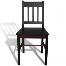 Acquista Sedie da Pranzo 6 pz Marrone Scuro in Legno di Pino con riferimento GHV-271499 della ditta 
