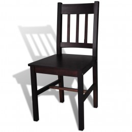 Acquista Sedie da Pranzo 6 pz Marrone Scuro in Legno di Pino con riferimento GHV-271499 della ditta 
