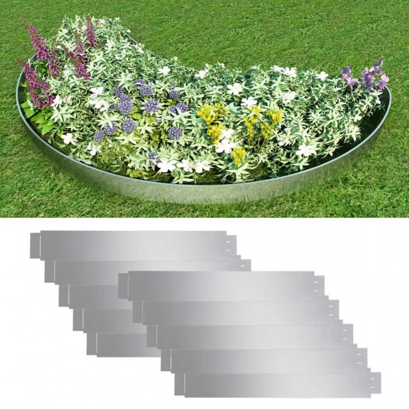 Acquista Set 10 pz Bordo prato flessibile in acciaio galvanizzato 100 x 14 cm con riferimento GHV-271782 della ditta 
