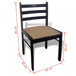 Acquista Sedie da Pranzo 6 pz Marroni in Legno Massello e Velluto con riferimento GHV-272091 della ditta 