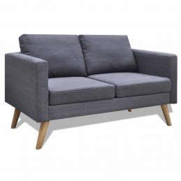 Acquista Set Divani a 2 e a 3 Posti in Tessuto Grigio Scuro con riferimento GHV-272194 della ditta 