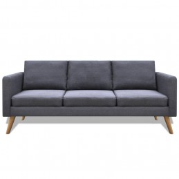 Acquista Set Divani a 2 e a 3 Posti in Tessuto Grigio Scuro con riferimento GHV-272194 della ditta 